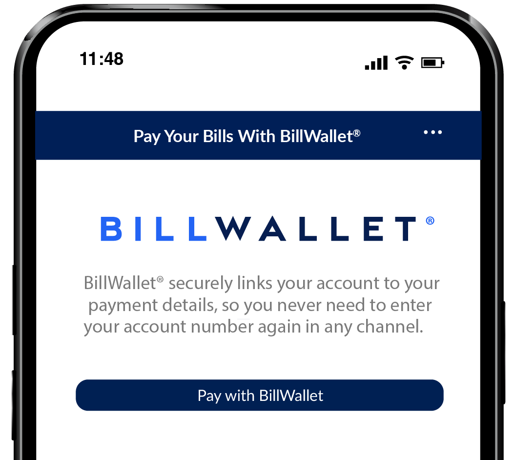 Billwallet phone screen