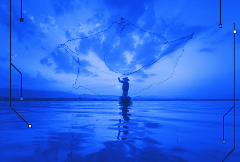 Instant insight man casting net