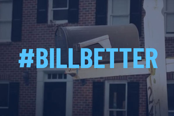 Old Mailbox in Front of Old House with #BILLBETTER Text Overlay