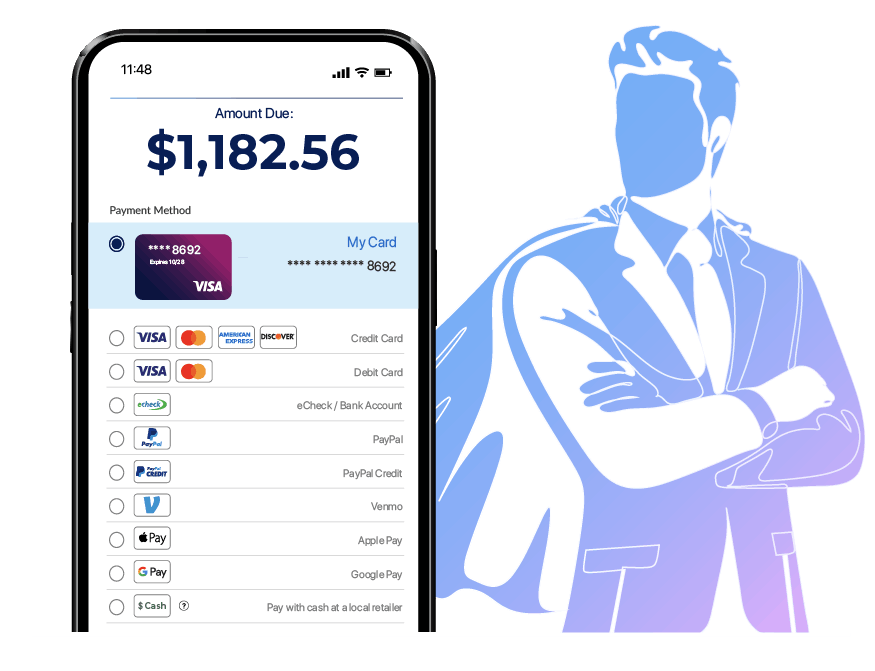Tax hero with line