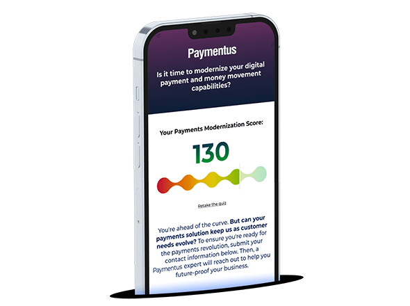 Payment Modernization Score Mockup
