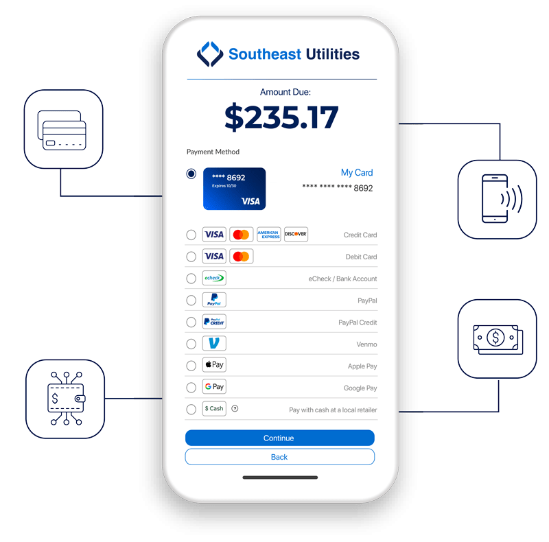 Utiility Pay Screen with Icons min