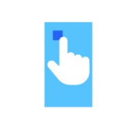 Cell Phone with Hand Pointing to App Icon
