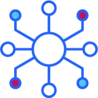 Network of Nodes Icon