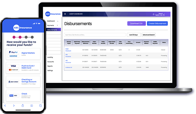 Insurance Disbursement Screens